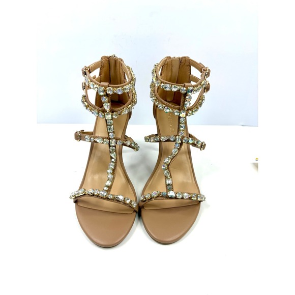 Thalia Sodi Women's Shyla Embellished Strappy Dress Sandals Nude Size 9M NWT/BOX - Picture 3 of 6
